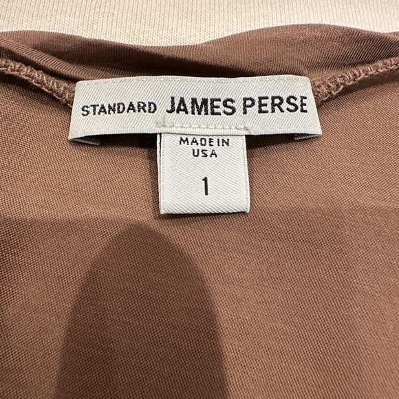 James Perse Chocolate Brown V-Neck Tee - Picture 3 of 4